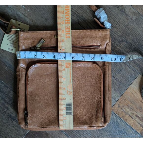 Estalon Cognac Leather Crossbody Bag, NWT - Picture 5 of 6